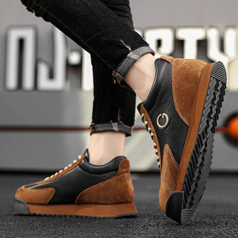 Adrio Gabbato™ Italian Leather Sneakers