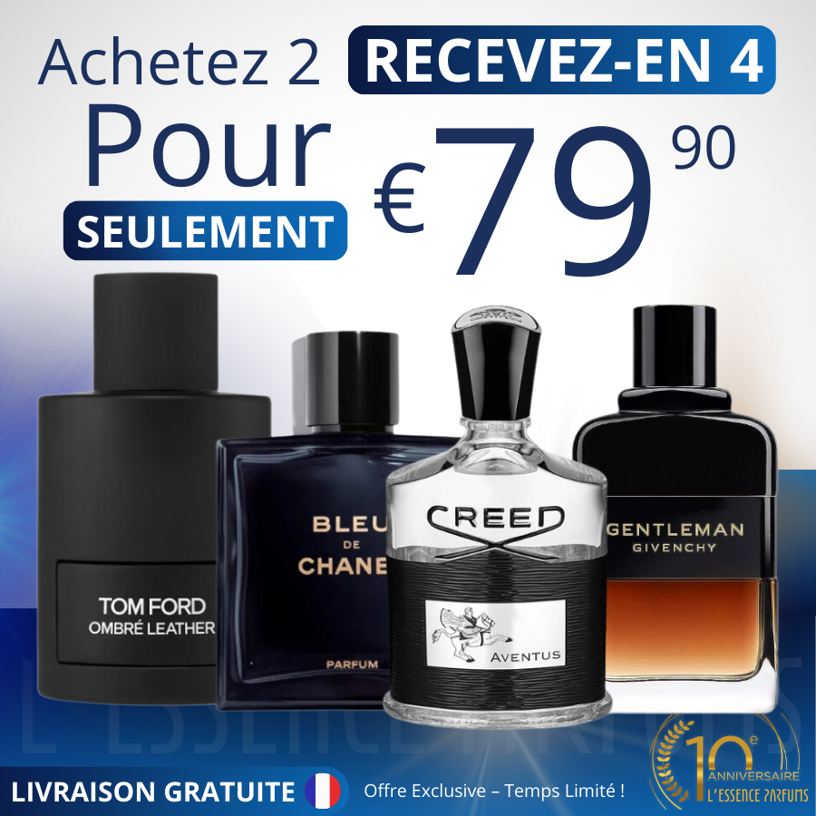Achetez 2 Recevez 4 - Bleu de Chanel | Tom Ford Ombre | Gentleman Réserve | Creed Aventus - EAU de Parfum 100ml