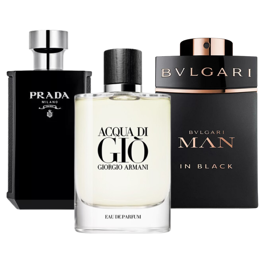 Achetez 1 Recevez 3 - Bvlgari In Black | Giorgio Armani Acqua Di Gio | L'Homme Prada Intense - EAU de Parfum 100ml