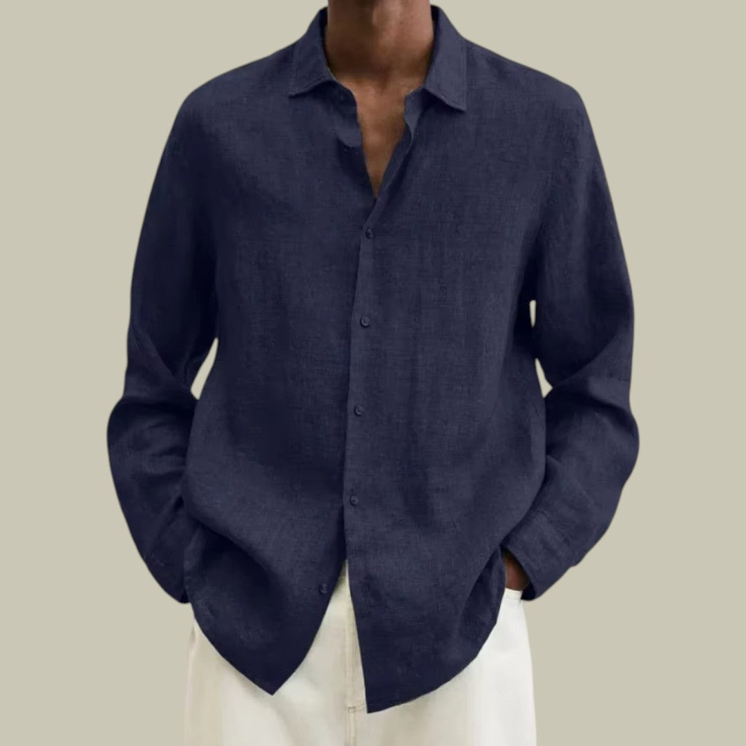 Lux & Classy  • Men's Casual Longsleeve Linen Shirt