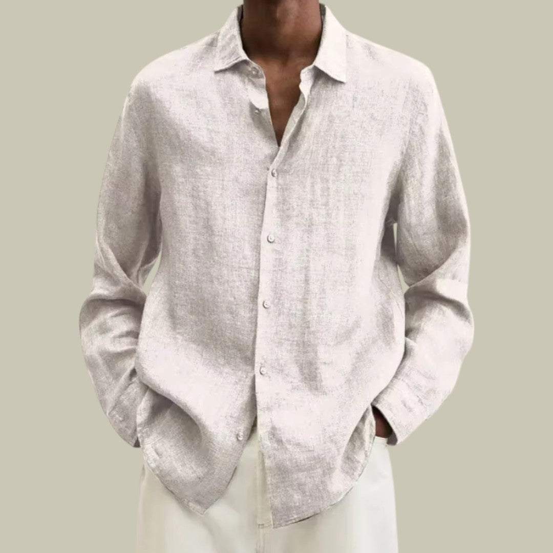 Lux & Classy  • Men's Casual Longsleeve Linen Shirt