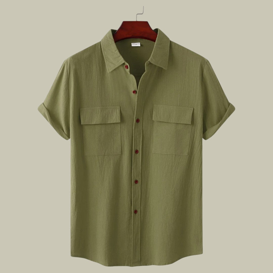 Lux & Classy  • Men's Casual Linen Short-Sleeved Shirt