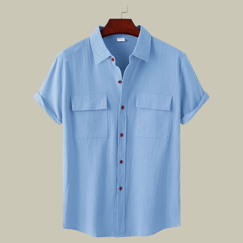 Lux & Classy  • Men's Casual Linen Short-Sleeved Shirt