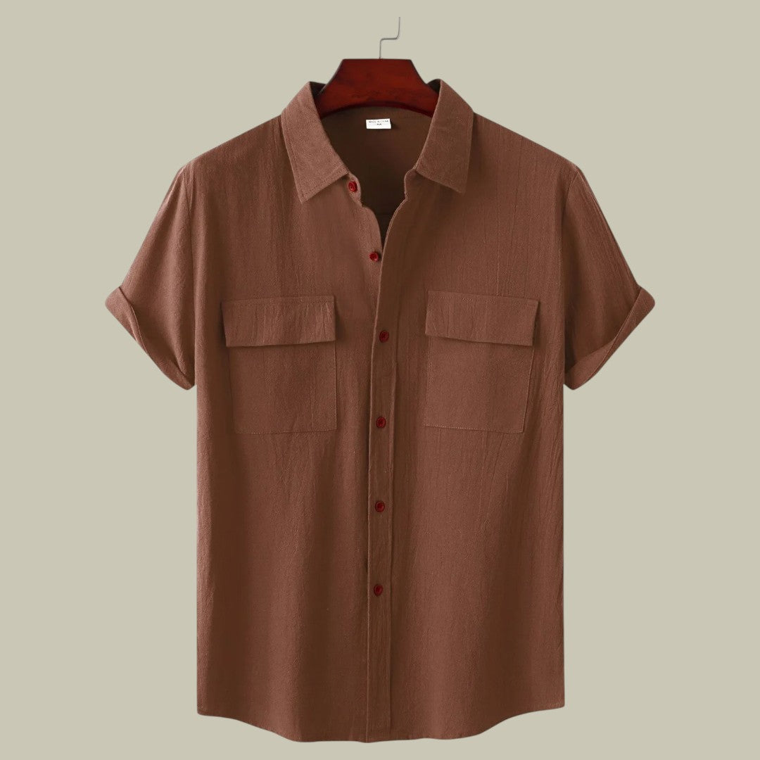 Lux & Classy  • Men's Casual Linen Short-Sleeved Shirt