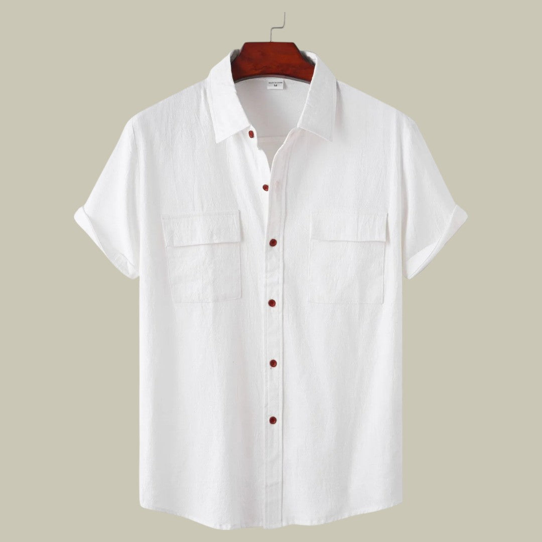 Lux & Classy  • Men's Casual Linen Short-Sleeved Shirt