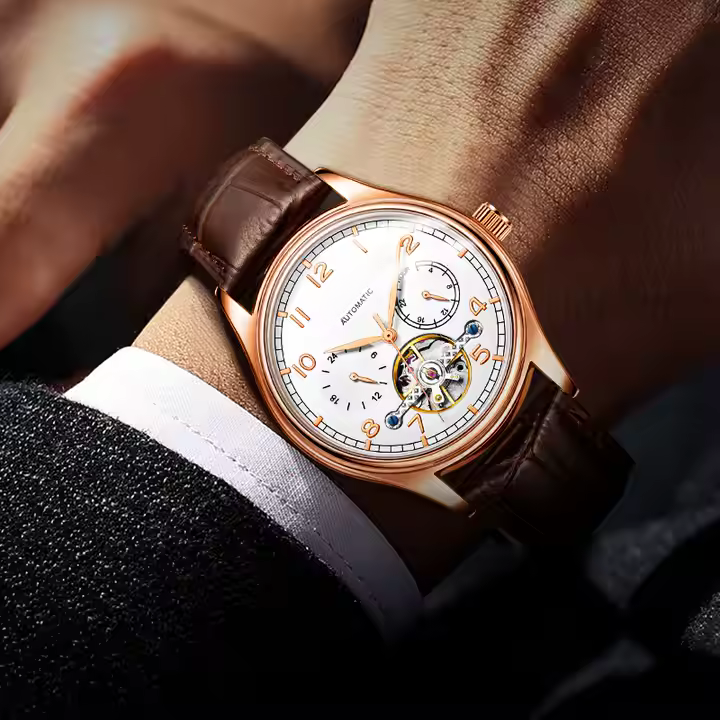 Tévar Tourbillon 203 – Luxury Skeleton Automatic Timepiece