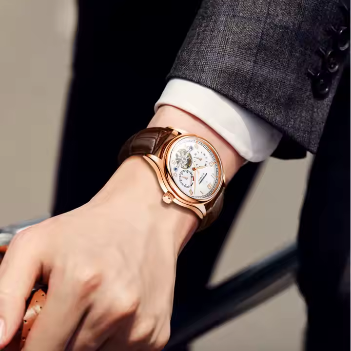 Tévar Tourbillon 203 – Luxury Skeleton Automatic Timepiece