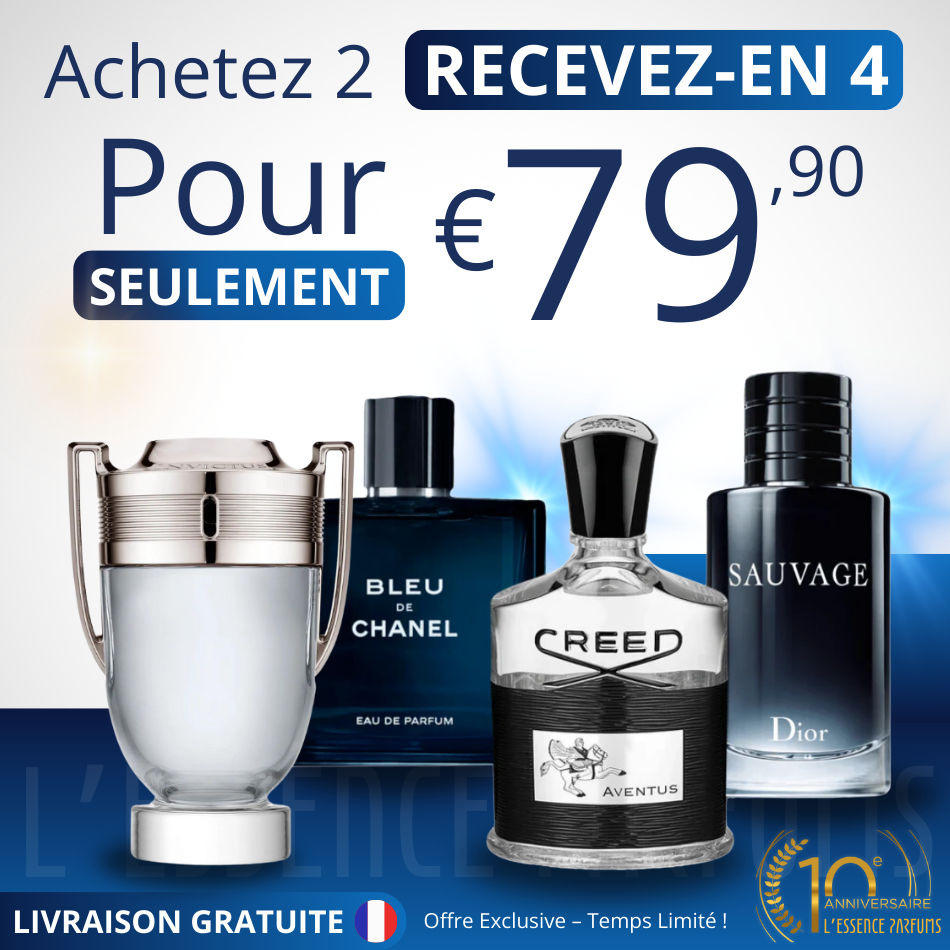 Achetez 2 Recevez 4 - Invictus | Creed Aventus | Bleu de Chanel | Dior SAUVAGE - EAU de Parfum 100ml