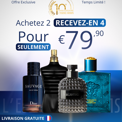Achetez 2 Recevez 4 - Sauvage | Eros | JPG Le Male | Valentino Uomo - EAU de Parfum 100ml