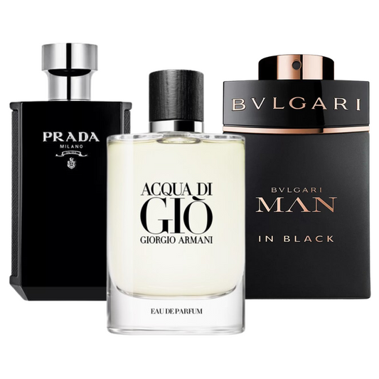 Achetez 1 Recevez 3 - Bvlgari In Black | Giorgio Armani Acqua Di Gio | L'Homme Prada Intense - EAU de Parfum 100ml