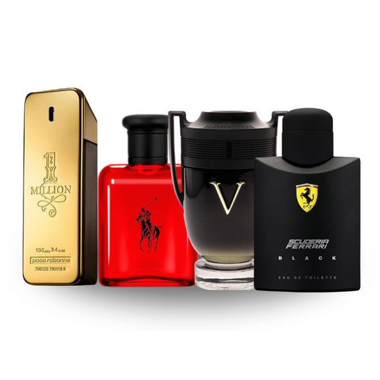 Achetez 2 Recevez 4 - Invictus Victory | Polo RED | 1 Million | Ferrari Black - EAU de Parfum 100ml