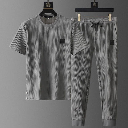 Milano Ribbed Lounge T-Shirt & Pants Set