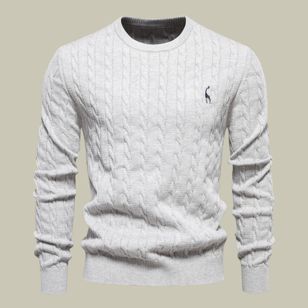 Lux & Classy  • Men's Embroidered Cotton Sweater