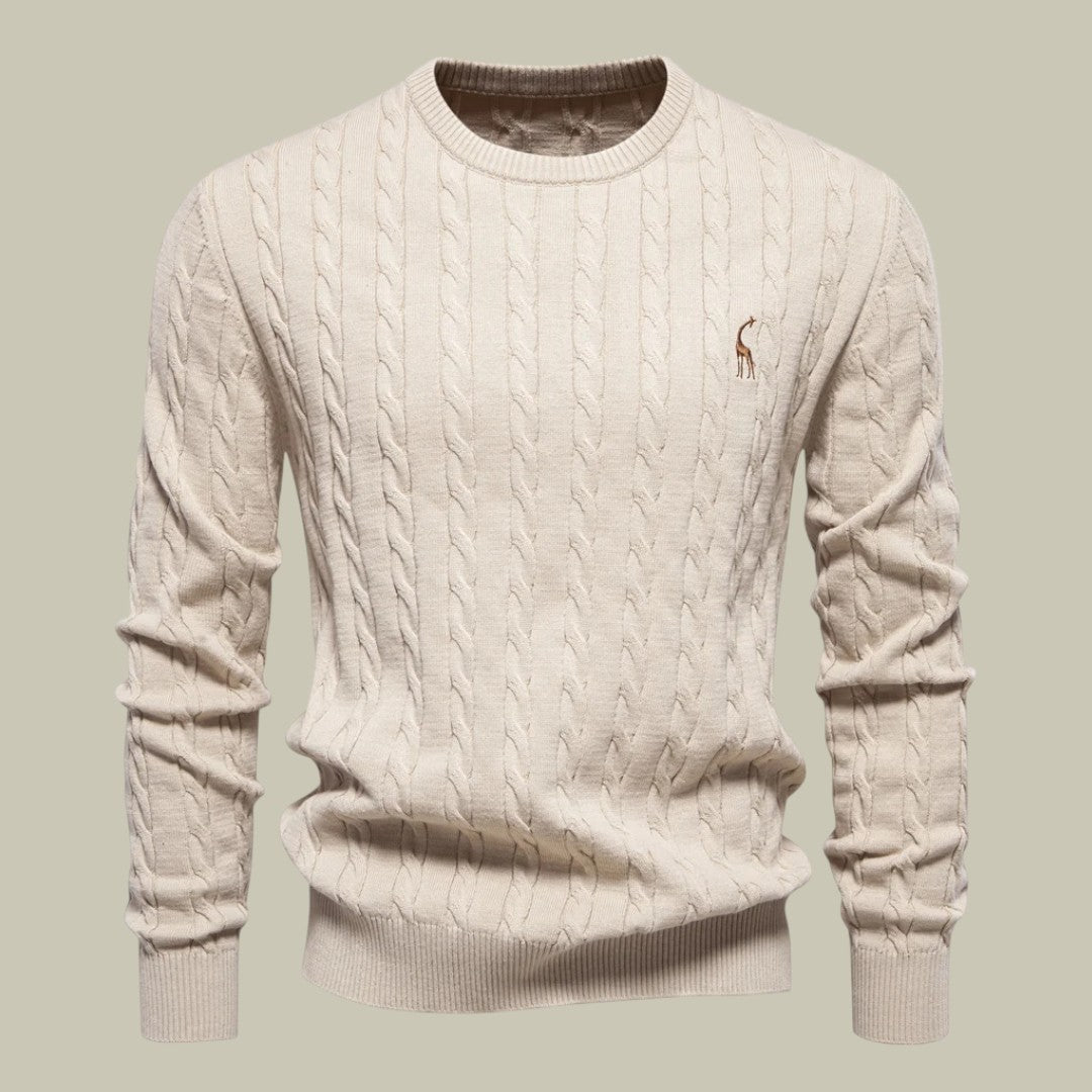 Lux & Classy  • Men's Embroidered Cotton Sweater