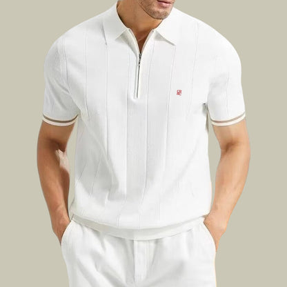 Lux & Classy  • Men's Ribbed Knit Polo Shirt