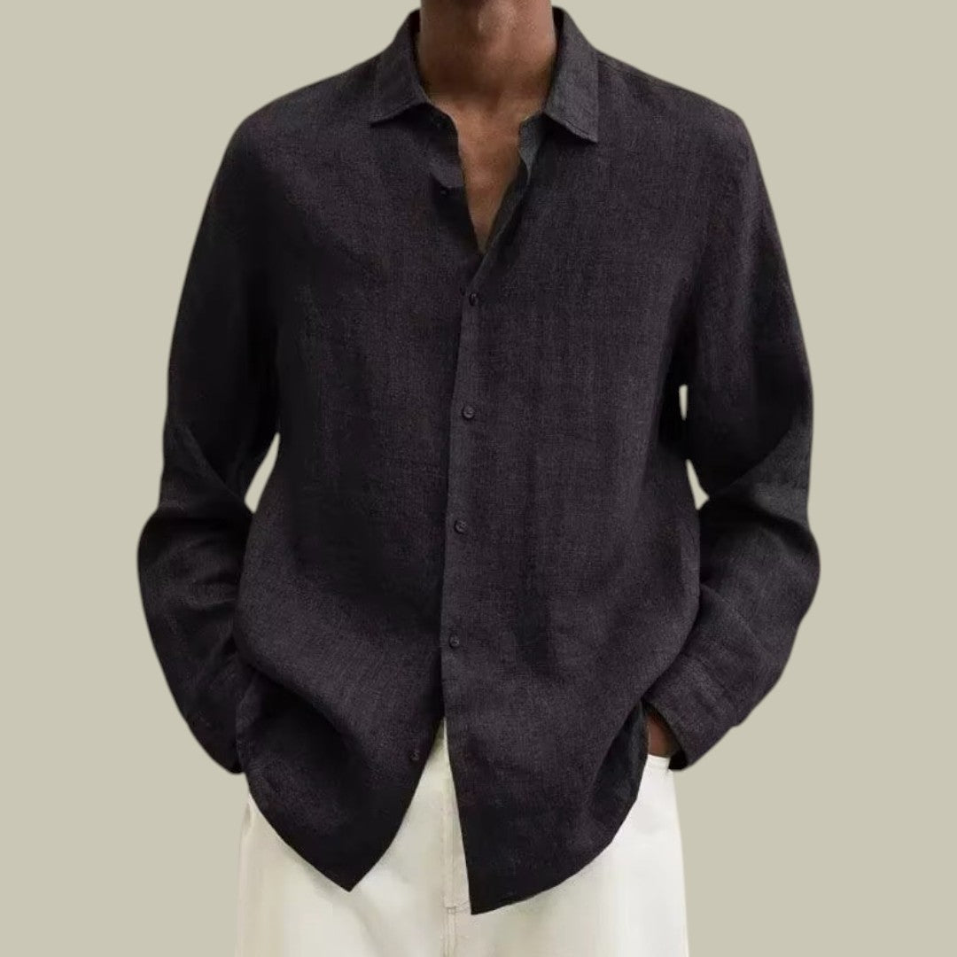 Lux & Classy  • Men's Casual Longsleeve Linen Shirt