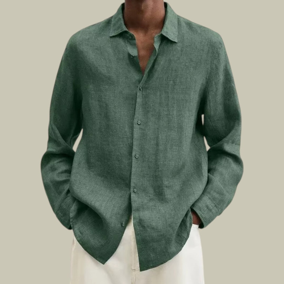 Lux & Classy  • Men's Casual Longsleeve Linen Shirt