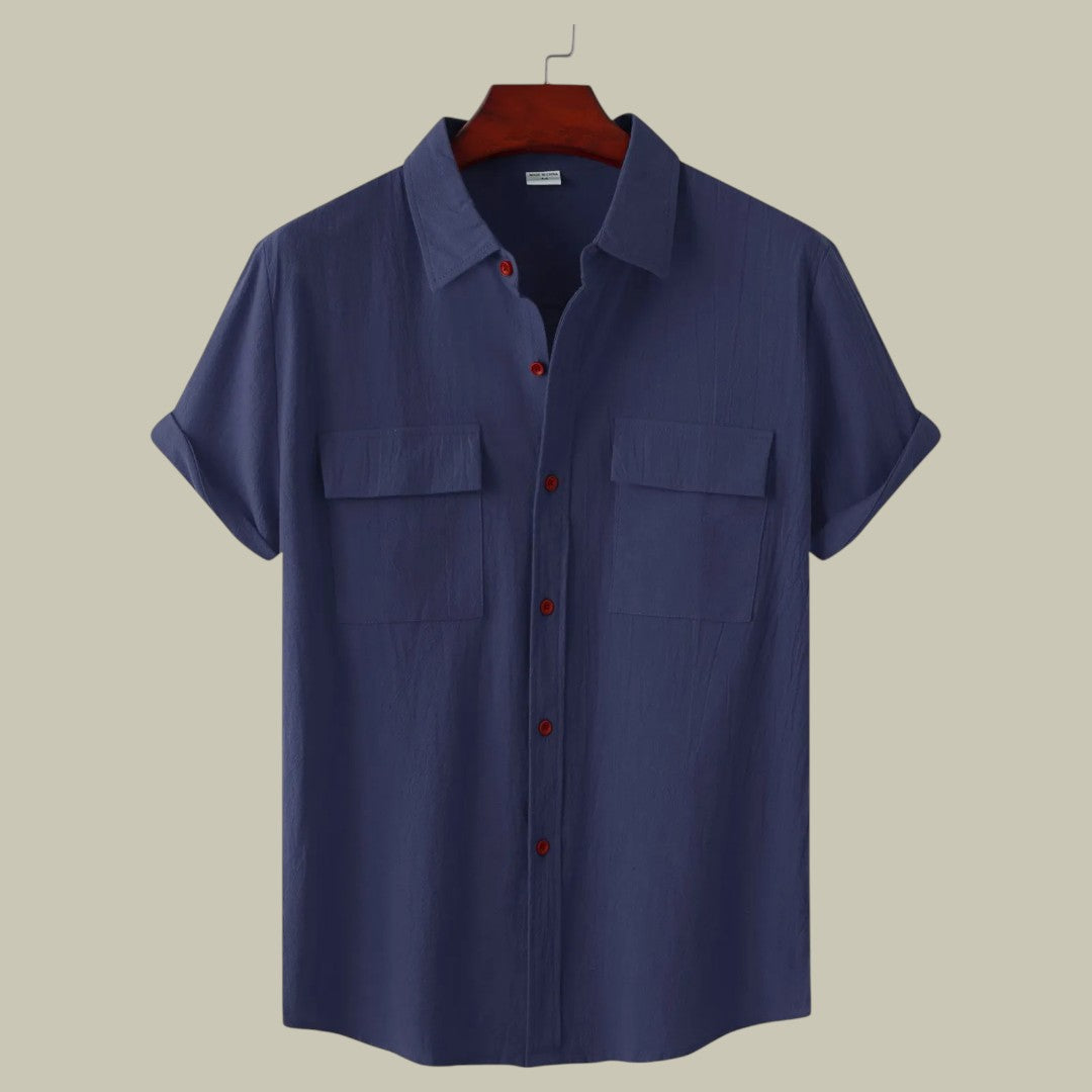Lux & Classy  • Men's Casual Linen Short-Sleeved Shirt
