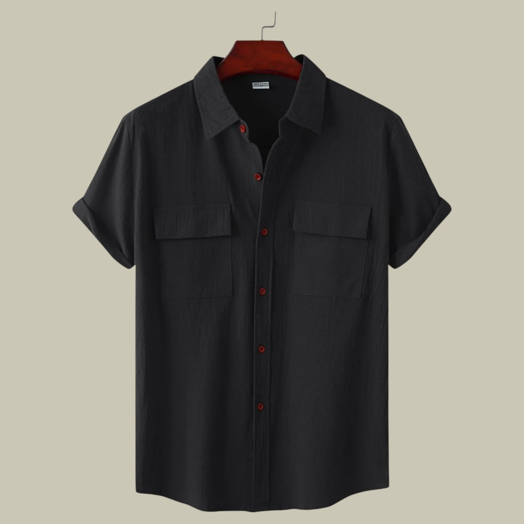 Lux & Classy  • Men's Casual Linen Short-Sleeved Shirt